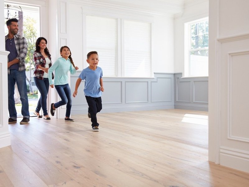 kids running on hardwood flooring in West Suite F Clayton, NC area by by Clayton Flooring Center